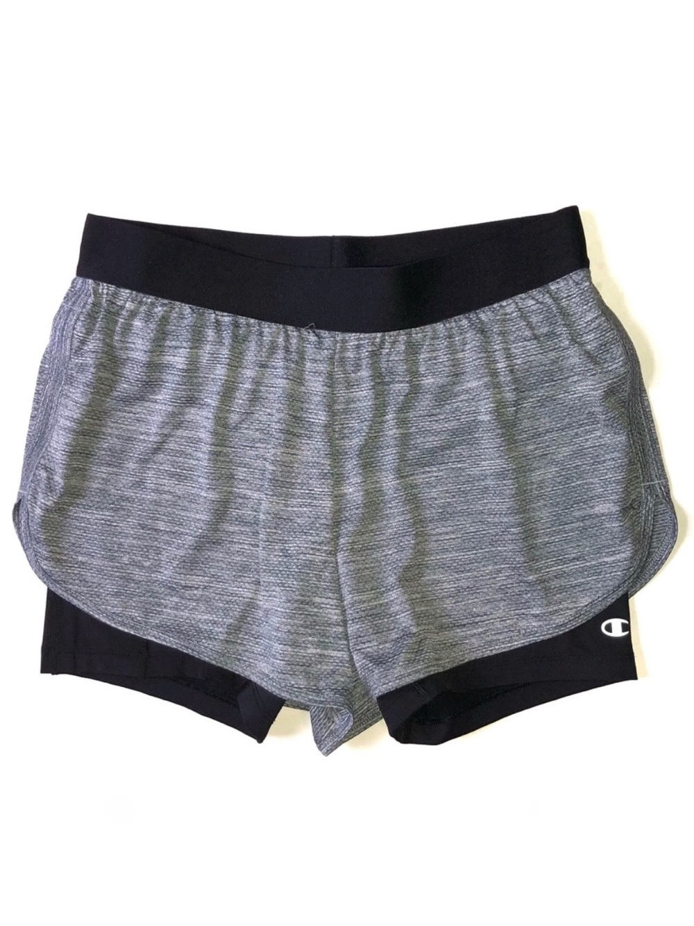 Champion Running Shorts Gray and Black Athletic Medium